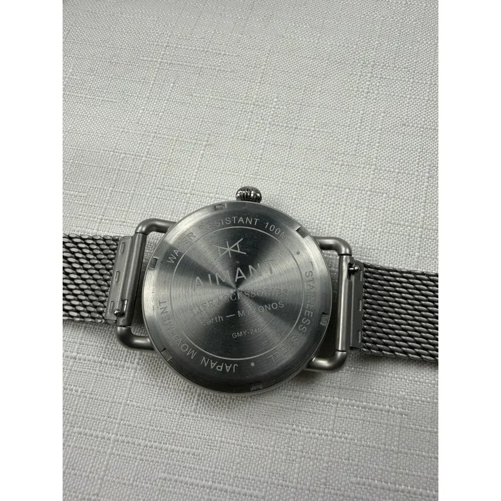 Mykonos Watches | 42 mm Men's Analogue Watch | Stainless Steel Mesh